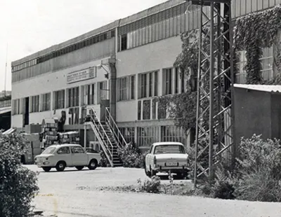 historic photo of Tama’s original factory